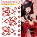 Honkai-Autocollant de Tatouage Temporaire Faux Flash Accessoire Cosplay ixd'Halloween Carnaval