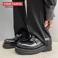 Chaussures Lefu coréennes à semelle souple pour hommes augmentation de la pièce de monnaie tête