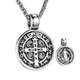 Collier pendentif Saint Saint Benoît pour homme et femme collier en acier inoxydable médaille de