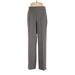 Talbots Dress Pants - High Rise Straight Leg Trouser: Gray Bottoms - Women's Size 4