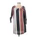 Ann Taylor Casual Dress - Mini: Gray Stripes Dresses - New - Women's Size Small Petite