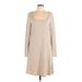 Old Navy Casual Dress - Sweater Dress: Tan Marled Dresses - Women's Size Large