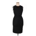 Elie Tahari Casual Dress - Party High Neck Sleeveless: Black Print Dresses - Women's Size X-Large