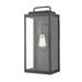 17 Stories Decesare 1 Light Outdoor Wall Sconce Glass/Metal/Steel in Black/Gray | 19.2 H x 8.5 W x 6.6 D in | Wayfair