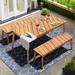 George Oliver Kyrian Rectangular 4 - Person 50" L Outdoor Dining Set Wood in Brown | 50 W x 29.7 D in | Wayfair 2D183C7931DE47AFB36A667E6CE12B97