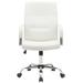 Ivy Bronx Contemporar Mid Back High Back Leather Swivel Ergonomic Executive Office Chair In White | 20.86 W x 24.8 D in | Wayfair