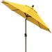 Arlmont & Co. Shohista 108" Lighted Market Umbrella w/ Crank Lift Counter Weights Included in Yellow | 105.6 H x 108 W x 108 D in | Wayfair