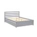 Red Barrel Studio® Deila Platform Bed, Solid Wood in Gray | 35.39 H x 79.52 W x 57 D in | Wayfair BC82BDF958D74D1A9E59640AFC58D259