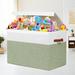 Latitude Run® Large Toy Storage Box w/ Lid, Sturdy Toys Storage Chest Bin Organizer Basket w/ Dividers,25"X13" X16" (Green & White) | Wayfair