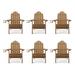 Rosecliff Heights Sandridge Foldable Adirondack Chair Plastic/Resin in Brown | 36.2 H x 35 W x 35 D in | Wayfair 63DFDD326375486CB800533ABB8FA160