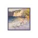 Highland Dunes Nocturne Sunset Soiree V2 (Square) Framed On by Azure Artisanal Studio Print in Green/Indigo/Orange | 21 H x 21 W in | Wayfair