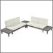 Latitude Run® Modern 3-Piece Patio Furniture Set w/ Side Table & Cushions in Gray/White | Wayfair F7EB0EE0B5FE4989B6ACFB06F86F34B0