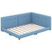 Latitude Run® Upholstered Full Size Tufted Platform Bed in Blue | Queen | Wayfair 64ACBEE5FD83452B870B82EEB6B299FA