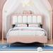 Gemma Violet Full Size Velvet Princess Bed Platform Bed w/ Bow-Knot Headboard, White+Pink | Twin | Wayfair 52434986C4C84684A28E2D7BF320BD5B