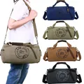 Canvas Gym Bag Vintage Design Sport Handbag for Men & Women Travel Duffel Crossbody Bag for Fitness