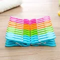 24Pcs Clothespins Hanging Pegs Clips Plastic Hangers Racks Laundry Clothes Pegs Clamps Towel Clips