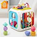 Montessori Toy Baby Activity Cube Shape Blocks Sorting Nesting Piano Game Early Educational Toys For