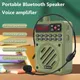 Mini Portable Bluetooth Speaker Hifi Sound Voice Amplifier HD Recorder with LED Display Support FM