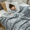 Summer Blankets Pure Cotton Gauze Throw Single Double Bed Cooling Blankets Towel Quilt Sofa Bed