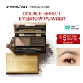 CARSLAN 2 Colors Eyebrow Powder Palette Waterproof Longwearing Eye Brow Enhancers Eye Brows Shadow
