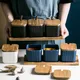 Square Vertical Ceramic Seasoning Jar Matte Color Glaze Salt Sugar Spice Jar