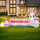 New Easter Bunny Home Outdoor Inflatable Decoration Rabbit Egg Decorations Build In LED Light DIY