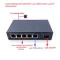 5 10/100/1000M 48V(60w-300w) ethernet industry switch 4-ports poe switch 802.3BT/class8 with 1port