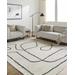 Shael 9' x 12' Modern Jute Cream/Black Area Rug - Hauteloom