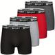 Lot de 4 boxers en coton respirant, confortables, doux et extensibles, couleur unie, sous-vêtements pour hommes