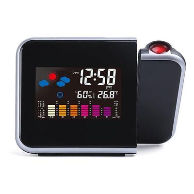 Minkurow - Digitaler Projektionswecker mit Temperatur-Hygrometer, Uhrzeit, Datum, LCD-Display,