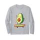 Avo-Board Lustige Avocado auf einem Skateboard Vegan Essen Jungen Kinder Langarmshirt