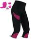 21Grams Damen ¾ Radhose Fahhrad 3/4 Sporthose MTB Mountain Rennrad Sport 3D-Pad Atmungsaktiv Schnelltrocknend Feuchtigkeitsableitung Violett Schwarz Spandex Bekleidung Fahrradbekleidung