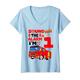 Damen Sound The Alarm I'm 1 Fire Truck Party zum 1. Geburtstag für Jungen T-Shirt mit V-Ausschnitt