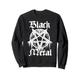 Schwarzes Metall umgekehrtes Pentagramm Heavy Grim Satanic Goth Musik Sweatshirt