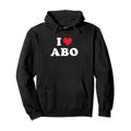 Abo Name Geschenk, I Love Abo, Heart Abo Pullover Hoodie