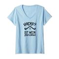 Damen Feld Hockey: Hockey ist mein Herzblut - Feldhockey T-Shirt mit V-Ausschnitt