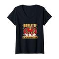 Damen Lustiges Roulette ist mein Ruhestandsplan für Roulette-Enthusiasten T-Shirt mit V-Ausschnitt