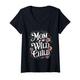 Damen Lustige Grafik-T-Shirts für Frauen mit Aufschrift "Mom Of The Wild Child" T-Shirt mit V-Ausschnitt