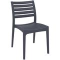 Chaises de jardin Empilable en plastique Gris foncé