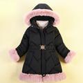 Kids Girls' Coat Long Sleeve Black Pink Red Plain Zipper Winter Adorable Daily 3-10 Years / Cute