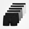 Multi Packs 6pcs Men's 6 black Underwear Shorts Biker Shorts Elastic Waist Plain Outdoor Daily 95% Cotton All Seasons