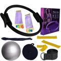 Pilates Circle Ten Piece Yoga Ball Latex Elastic Ring Resistance Belt Stretch Band Yoga Socks Fitness Set