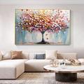 Large Palette Knife Tree painting hand painted Wall art Modern Abstract Colorful Tree Oil Painting On Canvas Rich Texture corlorful tree painting for Living Room Wall Decor Red Pink Blue