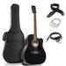 Dreadnought Cutaway Acoustic-Electric Full Size Guitar - Black