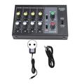 Mini Sound Mixer 8 In 2 Out 4 Channel Stereo and 8 Channel Mono Microphone Line Mixer for Studio Stage Small Clubs Bar 100 to 240V EU Plug