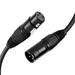 XLR Microphone Cable CableCreation 6 FT XLR Male to XLR Female Balanced 3 PIN Mic Cables Black