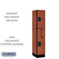 SalsburyIndustries Double Tier S Style 1 Wide 5 ft. X 18 in. Designer Wood Locker - Cherry