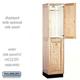 Salsbury Industries Solid Oak Executive Wood Locker Double Tier - Light Oak