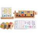 Block Puzzle 1 Set of Wooden Cube Puzzle Toy Numerical Block Toy Funny Block Number Puzzle Kids Toy