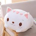 NEW Kawaii Animal Cartoon Pillow Cushion Cute Stuffed Fat Dog Cat Totoro Penguin Pig Frog Plush Toy Lovely Kids Birthday Gift 20cm Cat White